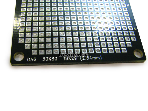디바이스마트,커넥터/PCB > PCB기판/관련상품 > 만능기판 (양면) > 사각홀,거상인,[ GA6 ] 50 x 80 사각 만능 기판 - 양면,기존 기판과는 다른 사각모양의 양면 범용 PCB   Pitch : 2.54mm , Pin : 18 * 29 , Hole : 2.54mm ,  Size : 50 * 80 , METERIAL : FR-4