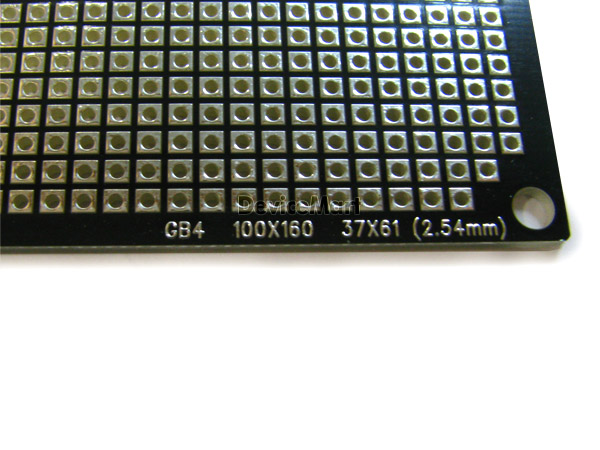 디바이스마트,커넥터/PCB > PCB기판/관련상품 > 만능기판 (단면) > 사각홀,거상인,[ GB4 ] 100 x 160 사각 만능 기판 - 단면,기존 기판과는 다른 사각모양의 단면 범용 PCB  Pitch : 2.54mm , Pin : 37 * 61 , Hole : 2.54mm ,  Size : 100 * 160 , METERIAL : FR-4
