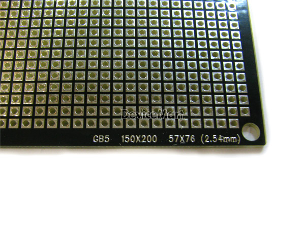 디바이스마트,커넥터/PCB > PCB기판/관련상품 > 만능기판 (단면) > 사각홀,거상인,[ GB5 ] 150 x 200 사각 만능 기판 - 단면,기존 기판과는 다른 사각모양의 단면 범용 PCB Pitch : 2.54mm , Pin : 57 * 76 , Hole : 2.54mm ,  Size : 150 * 2000 , METERIAL : FR-4