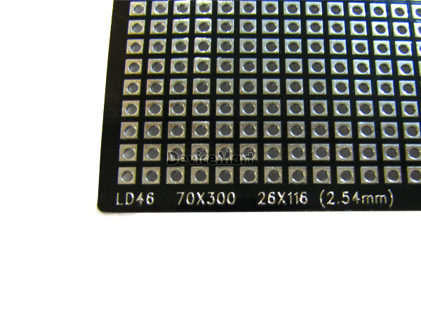 디바이스마트,커넥터/PCB > PCB기판/관련상품 > 특수기판 > 휘어지는 PCB,거상인,[LD46] 70*300 휘어지는 사각만능기판 - 양면,Type : 사각만능기판 / 양면 , Pitch : 2.54mm , Pin    : 26 * 116 , Hole  : 2.54mm , Size  : 70 * 300 , METERIAL : FR-4