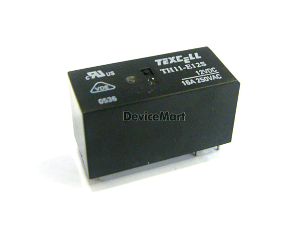 디바이스마트,스위치/부저/전기부품 > 릴레이 > 파워 릴레이,TEXCELL,TH2-12S,파워 릴레이 / 접촉형식 : DPDT-NO, NC (2 Form C) / 코일 전압 : 12VDC / 코일 저항 : 360Ω / 코일 전력 : 400mW / 스위칭 전압(AC) : 250VAC / 스위칭 전류(AC) : 8A