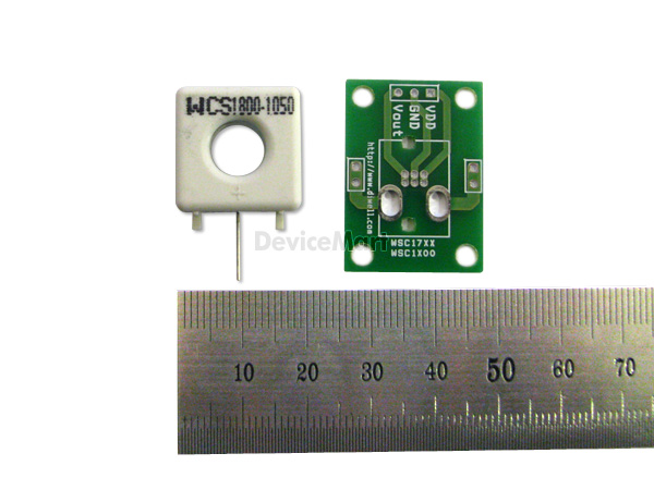 디바이스마트,센서 > 전류센서 > 전류센서,디웰전자,전류센서(WCS1800),8.7mm 직경에 Conductor hole 이 있어 사용이 편리하다. 전류단자(current path)를 임의 Condutor line(전선)을 이용하여 구성할 수 있다.