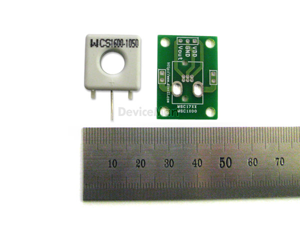디바이스마트,센서 > 전류센서 > 전류센서,디웰전자,전류센서(WCS1600),8.7mm 직경에 Conductor hole 이 있어 사용이 편리하다. 전류단자(current path)를 임의 Condutor line(전선)을 이용하여 구성할 수 있다.