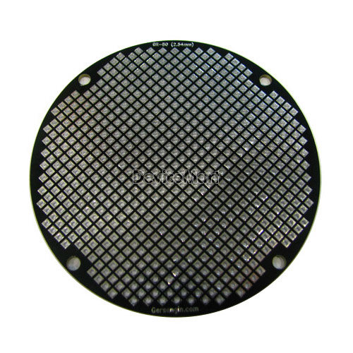 디바이스마트,커넥터/PCB > PCB기판/관련상품 > 특수기판 > 특수제작 PCB,거상인,[GR-80] Φ80 사각만능기판(원형) - 양면,Type : 사각만능기판(원형) / 양면 , Pitch : 2.54mm , Hole : 2.54mm , Size : Φ80