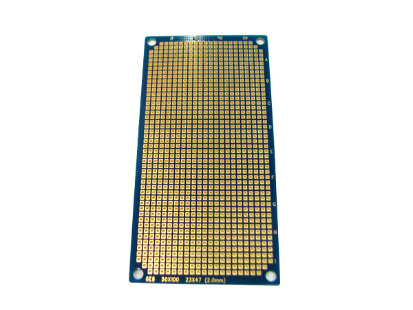 디바이스마트,커넥터/PCB > PCB기판/관련상품 > 만능기판 (양면) > 사각홀,거상인,[GE8] 50 x 100 사각만능기판-양면-2.00mm-GOLD,Type : 사각만능기판 / 양면_  GOLD, Pitch : 2.00mm , Pin : 23 * 47, Hole  : 2.54mm, Size  : 50 X 100, METERIAL : FR-4