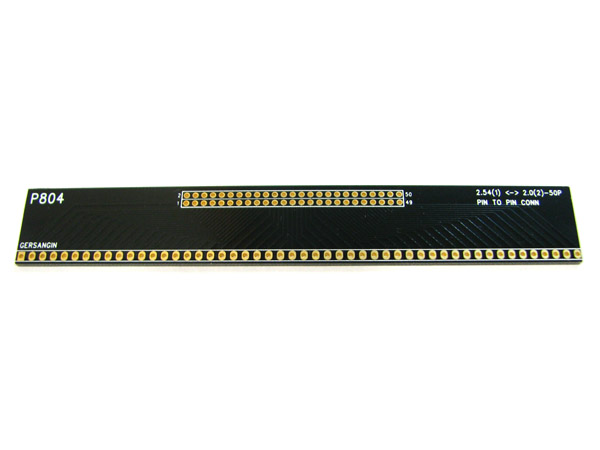 디바이스마트,커넥터/PCB > PCB기판/관련상품 > IC 변환기판 > PIN to PIN,거상인,[P804] 2.54(1) → 2.00(2) - 50P,Type : CONNECTOR , Pitch : 2.54mm → 2.00mm , Pin : 50 , Hole : 2.54mm , Size : 19 *127 , METERIAL : FR-4 , ALL GOLD