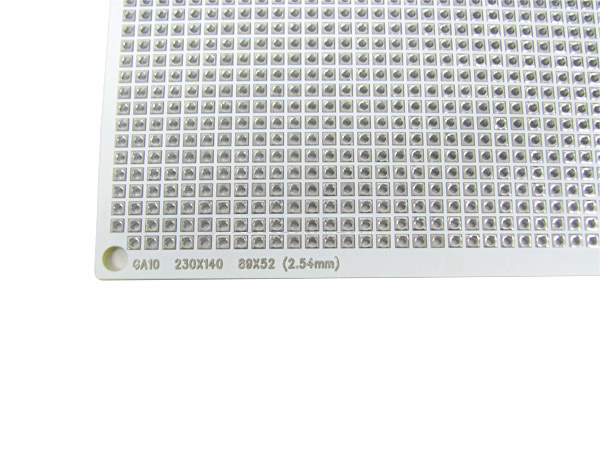 디바이스마트,커넥터/PCB > PCB기판/관련상품 > 만능기판 (양면) > 사각홀,거상인,[GA10] 230 x 140 사각만능기판-양면-LED 전용,LED전용 잉크사용를 사용하여 반사효과 탁월함. Pitch : 2.54mm ,Pin    : 89 x 52 , Hole  : 2.54mm , Size  : 230 x 140, METERIAL : FR-4