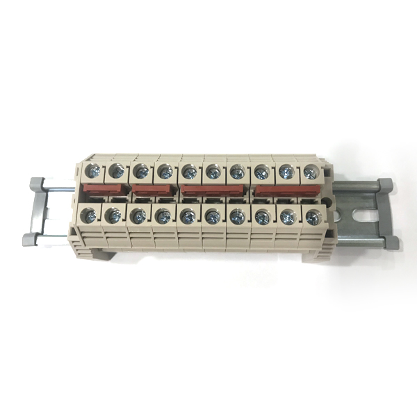 디바이스마트,커넥터/PCB > 터미널블럭 > DINKLE (Rail 산업용) > 10㎟ mini series,,DK10N SC [SET1] 회로보호 배전용 단자대 키트,DK10N 베이지컬러 10pcs DIN Rail Terminal Blocks, 6-20 AWG, 10mm², 60 Amp, 600 Volt