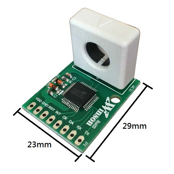 디바이스마트,MCU보드/전자키트 > 센서모듈 > 전류/전압,디웰전자,WCM1700-50C,[AC]0~35A 측정, [DC]0~±50A 측정, 동작전압 : 5V, 디지털 출력(UART) AC/DC Current Sensor Module with Digital Data output