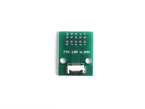 디바이스마트,커넥터/PCB > FFC/FPC 커넥터 > 10핀/11핀/12핀,NW3 (New3),FFC cable 0.5-2.54피치 10핀 변환 보드,FFC 케이블을 2.54mm 핀헤더 타입으로 변환하여, 브레드보드 또는 기판에 꼽아서 사용할 수 있습니다 / 기판 사이즈 20X26mm/★뒷면에는 1.0mm 10핀 커넥터가 장착되어 있습니다(랜덤)