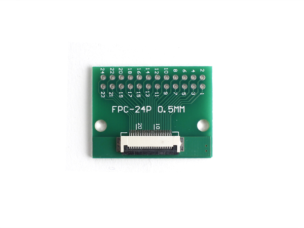 디바이스마트,커넥터/PCB > FFC/FPC 커넥터 > 22핀/23핀/24핀,NW3 (New3),FFC cable 0.5-2.54피치 24핀 변환 보드,FFC 케이블을 2.54mm 핀헤더 타입으로 변환하여, 브레드보드 또는 기판에 꼽아서 사용할 수 있습니다. / 기판 사이즈 34X26mm