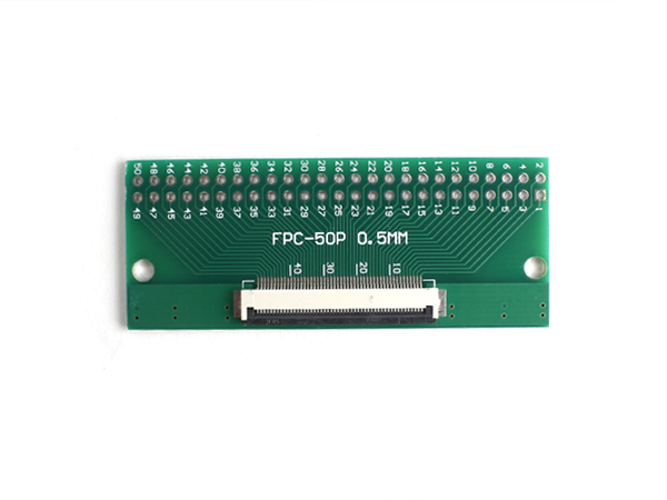 디바이스마트,커넥터/PCB > FFC/FPC 커넥터 > 50핀/51핀/52핀,NW3 (New3),FFC cable 0.5-2.54피치 50핀 변환 보드,FFC 케이블을 2.54mm 핀헤더 타입으로 변환하여, 브레드보드 또는 기판에 꼽아서 사용할 수 있습니다. / 기판 사이즈 64X26mm