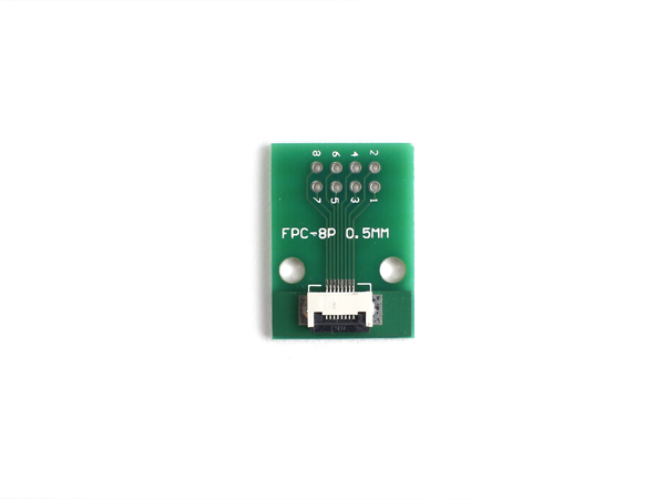 디바이스마트,커넥터/PCB > FFC/FPC 커넥터 > 7핀/8핀/9핀,NW3 (New3),FFC cable 0.5-2.54피치 8핀 변환 보드,FFC 케이블을 2.54mm 핀헤더 타입으로 변환하여, 브레드보드 또는 기판에 꼽아서 사용할 수 있습니다 / 기판 사이즈 19X26mm