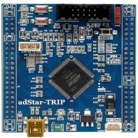 디바이스마트,MCU보드/전자키트 > 프로세서/개발보드 > 기타 MCU,(주)에이디칩스,adStar-Trip,adStar-Trip 보드는 ㈜에이디칩스의 32bits Microcontroller인 adStar를 탑재하였다.