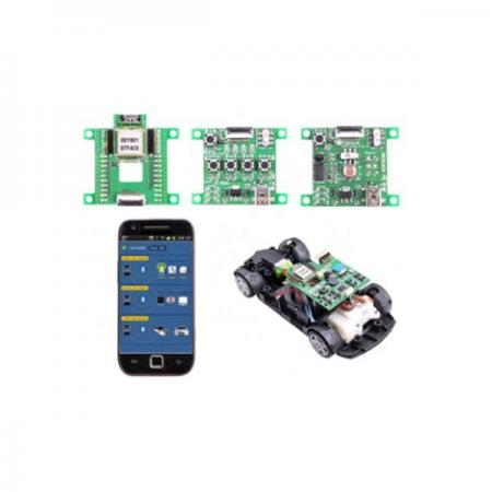디바이스마트,MCU보드/전자키트 > 통신/네트워크 > 블루투스/BLE,(주)펌테크,FBS100BC Start Kit,전용앱을 통해 FBS100BC에 직접 연결된 LED, Switch, Sensor,   장난감 자동차의 입출력 제어 및 테스트가 가능한 제품입니다.