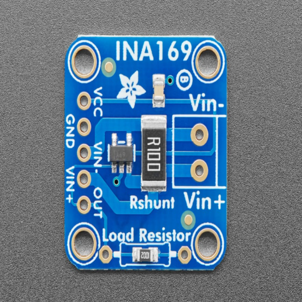 디바이스마트,MCU보드/전자키트 > 센서모듈 > 전류/전압,Adafruit,INA169 Analog DC Current Sensor Breakout - 60V 5A Max [ada-1164],전원 모니터링 문제를 해결해 줄 수 있는 브레이크아웃 보드! / INA169 chip / 0.1 ohm 1% 2W current sense resistor / Up to +60V target voltage