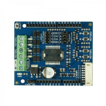 디바이스마트,MCU보드/전자키트 > 버튼/스위치/제어/RTC > 모터/모터컨트롤,Cytron,0.8Amp 5V-26V DC Motor Driver Shield for Arduino (2 Channels) [SHIELD-2AMOTOR],brushed DC motor 2개 양방향 제어 / 아두이노 (우노, 메가, 레오나르도) 호환 쉴드 / L298P칩셋 내장 / 모터 전압 범위 5V~26V / 최대 전류 2A(Peak), 0.8A(연속)