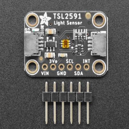 디바이스마트,MCU보드/전자키트 > 센서모듈 > 빛/조도/컬러/UV > 빛/조도/CdS,Adafruit,Adafruit TSL2591 High Dynamic Range Digital Light Sensor [ada-1980],CdS Cell에 비해 정확하고, 조도를 수치로 측정할 수 있으며, 변경되는 빛을 188 uLux부터 88,000 Lux까지 그 때 그때 탐지, 측정할 수 있음 /  IR, Full Spectrum(또는 가시광선) 모두 개별적으로 측정 가능 / Dinamic Range 600,000,000:1 (HDR) / built in ADC - 라즈베리파이, 아두이노 등 대부분의 MCU와 활용 가능 / 소비전력 : 0.4mA(작동시), 5 uA(대기시)