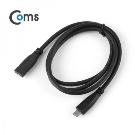 디바이스마트,케이블/전선 > USB 케이블 > 연장케이블(MF) > USB 3.1 C타입,Coms,USB 3.1(Type C) 케이블 연장 1M, Black [BU160],USB C타입 연장 케이블 / 길이 : 1m / 색상 : 블랙 / 전송속도 : USB 2.0 / 케이블 연장 시 사용