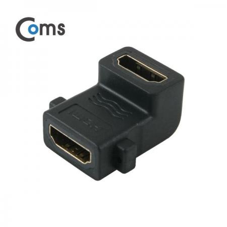 디바이스마트,케이블/전선 > 영상/음향 케이블 > HDMI/DVI 케이블,Coms,HDMI 젠더(연결 F/F, 꺾임형) 나사고정기능, 90도 [BU185],HDMI 젠더 / HDMI FEMALE x 2 / 나사 고정 기능 / 꺽임형
