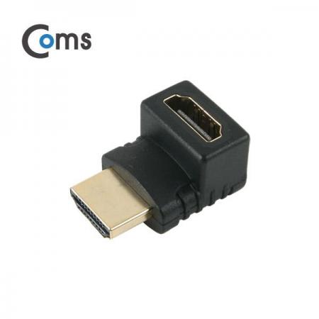 디바이스마트,케이블/전선 > 영상/음향 케이블 > HDMI/DVI 케이블,Coms,HDMI 젠더(연장 M/F, 꺾임형) 상향 90도 [BU182],HDMI 젠더 / HDMI FEMALE - MALE / 상향 꺽임형