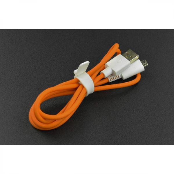 디바이스마트,케이블/전선 > USB 케이블 > 데이터케이블(MM) > USB 3.0 micro B타입(5핀),DFROBOT,Flat Noodle Micro USB Cable 1.2m [FIT0351-OE],USB A to micro 5핀 타입 Android 호환 고속 충전 플랫 케이블 / 길이 : 1.2m / 색상 : 오렌지