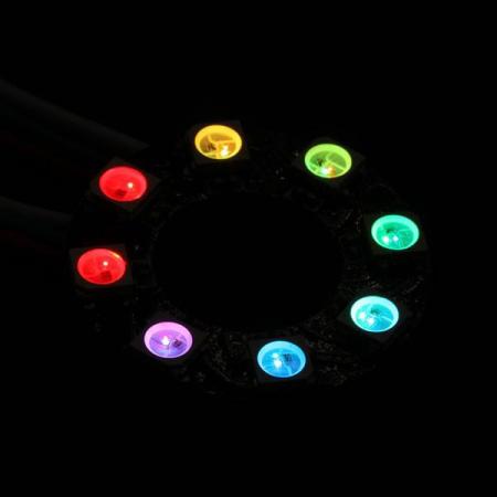 디바이스마트,MCU보드/전자키트 > 디스플레이 > LED,ELECFREAKS,8 RGB Rainbow LED Ring [EF10088],AVR, Micro : bit,  Arduino, PIC, mbed 등의 마이크로컨트롤러로 제어할 수 있는 8 RGB 레인보우 LED 링