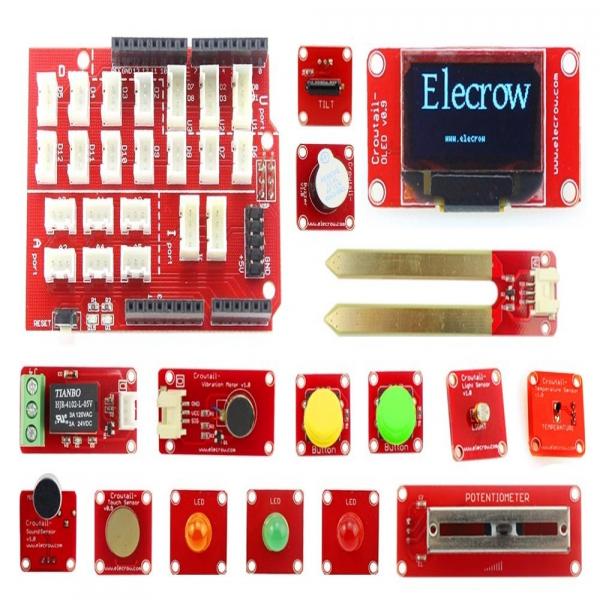 Crowtail- 아두이노용 스타터 키트 Crowtail- Starter Kit for Arduino [CT0026Kit]