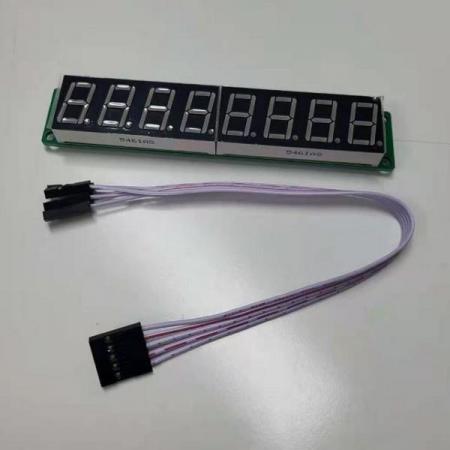 디바이스마트,MCU보드/전자키트 > 디스플레이 > 세그먼트,SZH,TM1638 8-Digit LED 디스플레이 모듈 - 레드 [SZH-CH065],8x8 SEG Display module V1.1 / 8-digit LED display module / IC TM1638 LED 드라이버칩 사용 / Size: 120mmx20mm