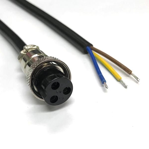 항공잭 써큘러 커넥터 16mm-3핀 cable(1M) [SCK-1603P]