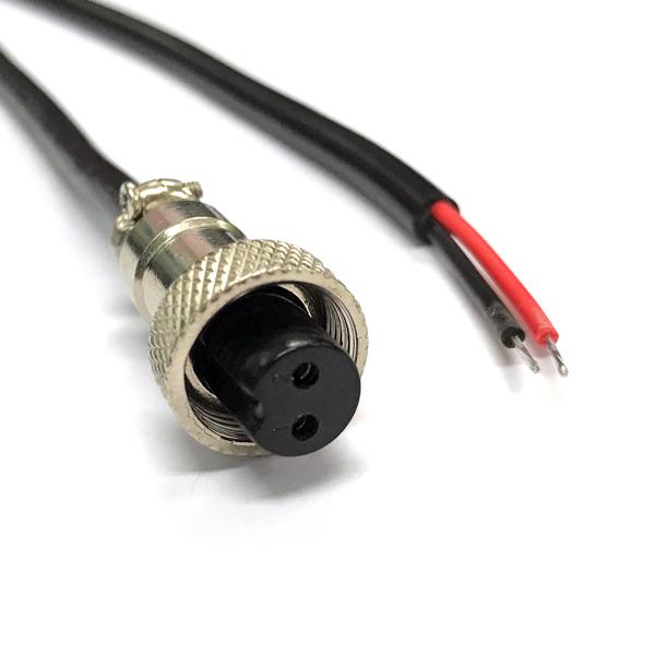 항공잭 써큘러 커넥터 12mm-2핀 cable(3M) [SCK-1202P]