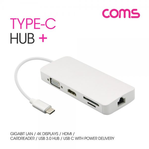 USB 3.1 Type-C 멀티 컨버터(허브) / HDMI + HUB + 카드리더 + 3.0 2Port[ID044]