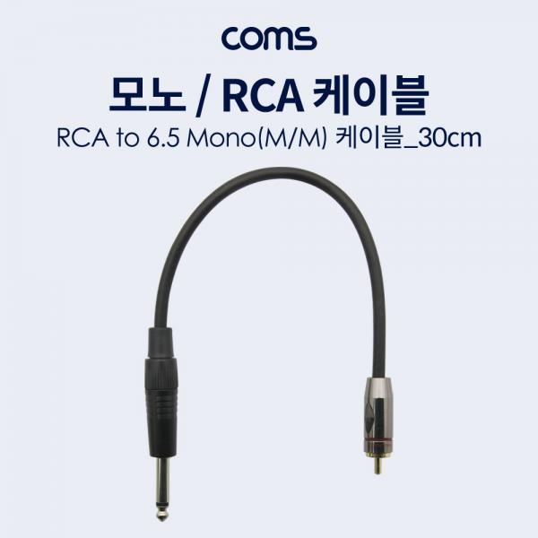 모노/RCA(1선) 케이블 - 30cm, RCA M /MONO 6.5(M)[BT246]