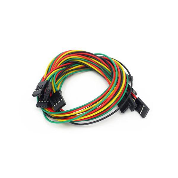 4 pin dual-female jumper wire - 300mm (5 PCs pack) [110990080]