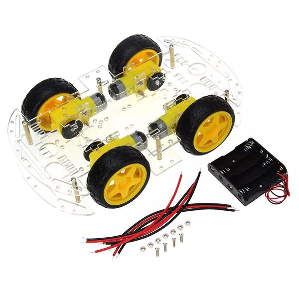 DIY 4WD 2 medium-sized Smart Robot Car Chassis Kits with Speed ​​Encoder