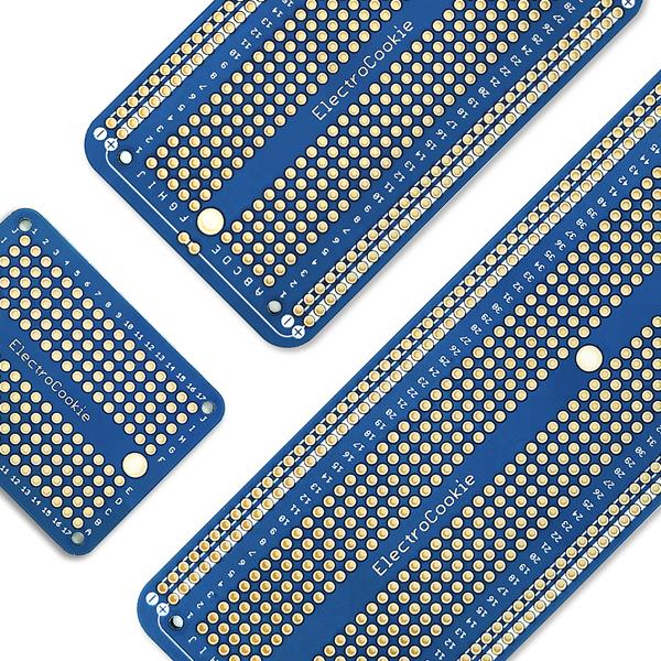 PCB기판 브레드보드형 만능기판 다양한 크기 3팩(아두이노 및 개발용)- 블루컬러 3종