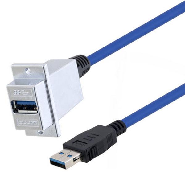 산업용 래칭 USB 3.0 허브 래칭 A(M) - A(F) 0.5m [U3A00030-05M]