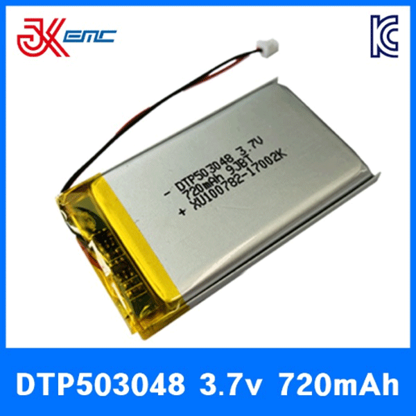 리튬폴리머 배터리 DTP503048 3.7V 720mAh KC인증