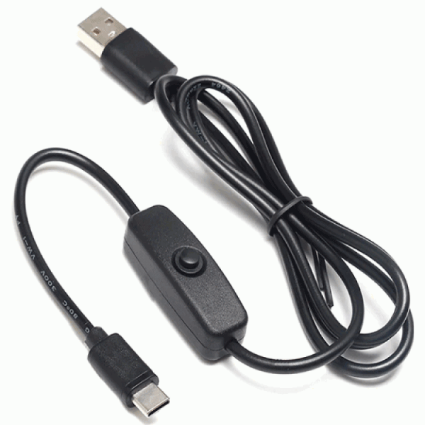 라즈베리파이4용 전원 스위치 C타입 USB 케이블