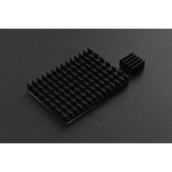 Black Aluminum Heatsink Kit for Raspberry Pi 4B [FIT0818]