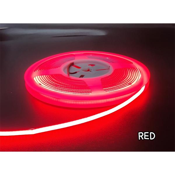 COB LED STRIP 12V, 고밀도 플랙시블 저전력 LED 5mm/5M Reel Red [SZH-COB004]