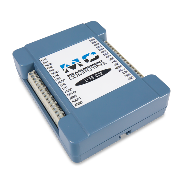 MCC USB-205 12-bit, 500 kS/s Single Gain Multifunction USB DAQ Device 6069-410-009