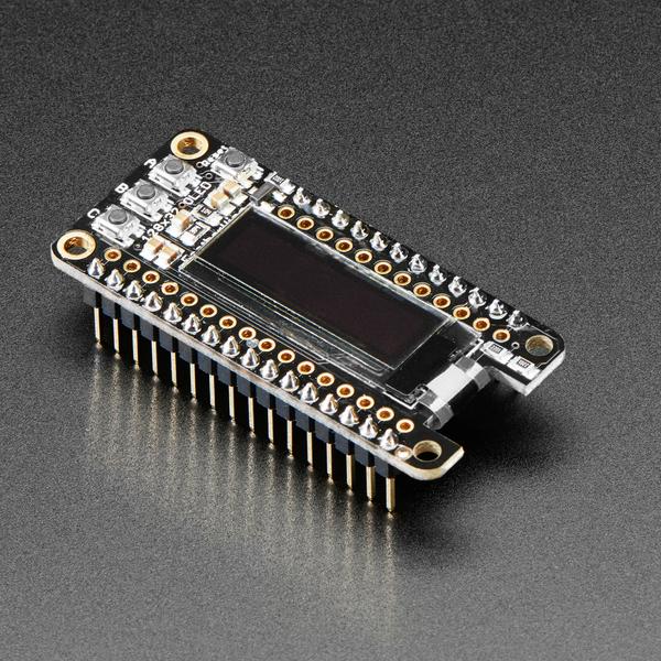 Assembled Adafruit FeatherWing OLED - 128x32 OLED Add-on For Feather [ada-3045]
