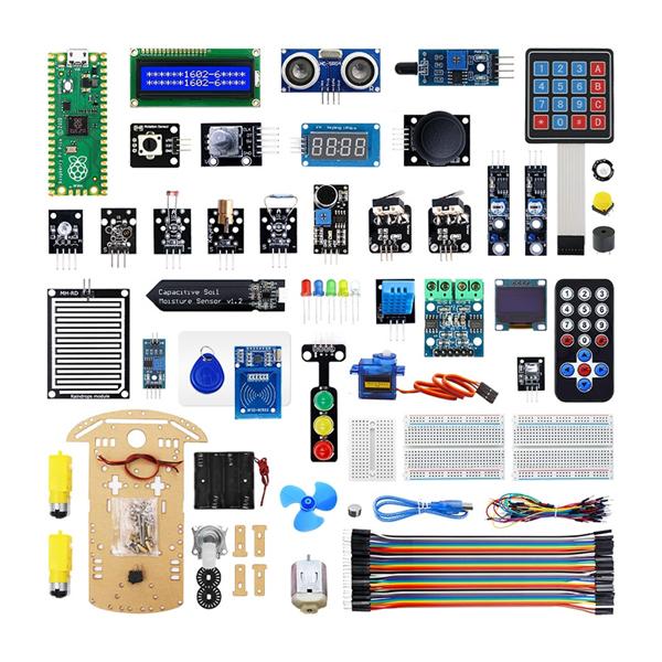 Elecrow Raspberry Pi Pico Advanced Kit with 32 Modules and 32 Projects Lessons [RPK13250K]
