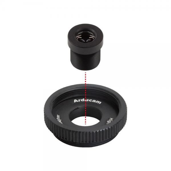 Arducam 1/1.8' 4K 16mm Low Distortion M12 Lens for OS08A10,OS08A20 and more image sensors with large optical format [LN076]