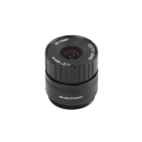 Arducam Lens for Raspberry Pi High Quality Camera, Wide Angle CS-Mount Lens, 6mm Focal Length with Manual Focus [LN029]
