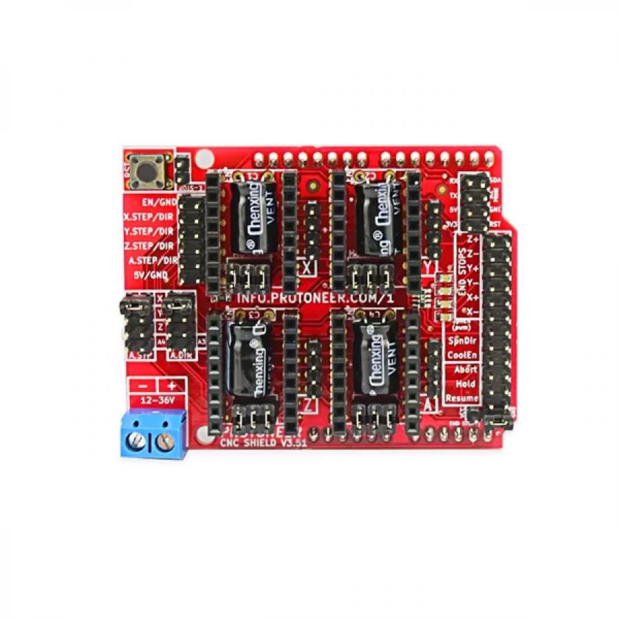 Arduino CNC Shield V3.51 - GRBL v0.9 compatible - Uses Pololu Dr [CDP03051C]