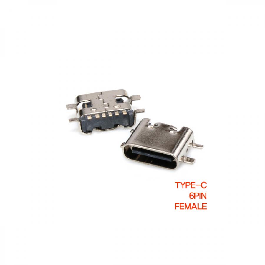 C타입 USB 3.1 커넥터 6핀 PCB SMT female [SZH-CON003]