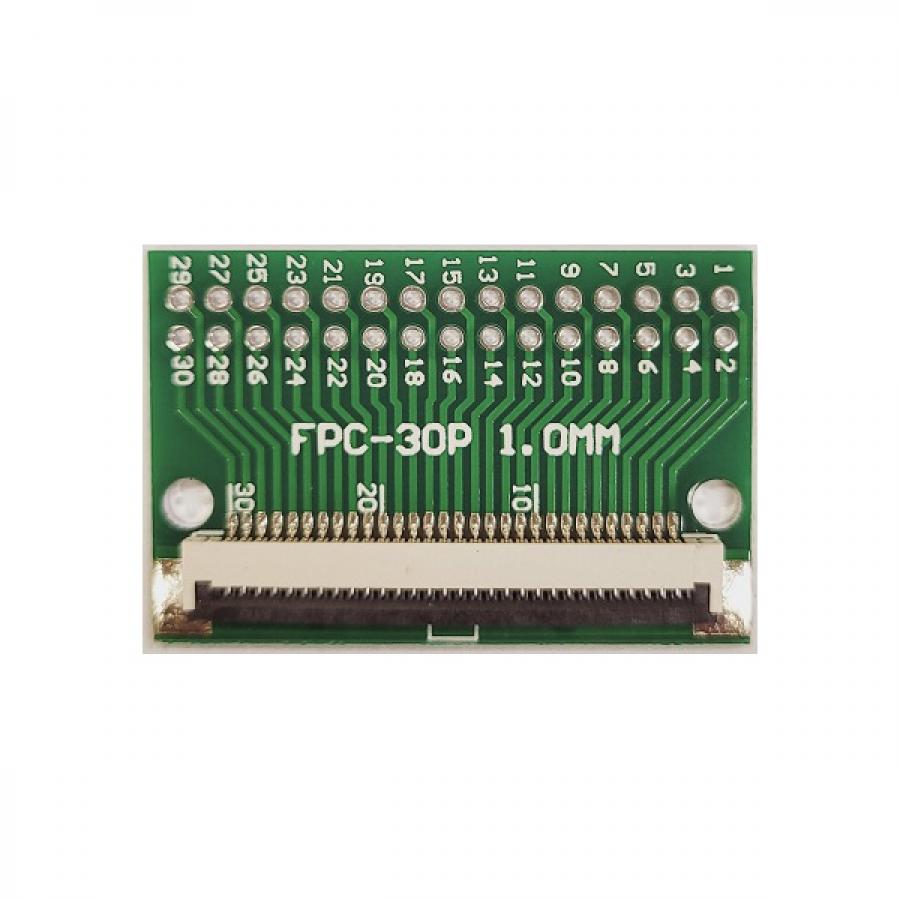 30핀, 1.0mm pitch FFC FPC to Connector 변환보드
