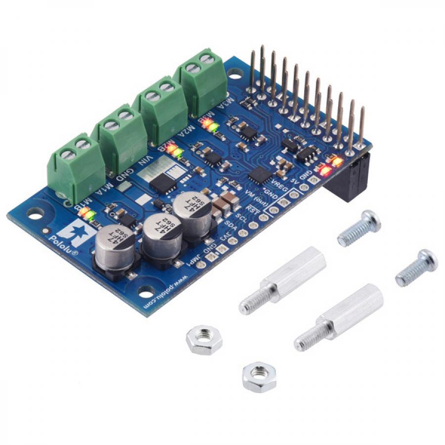 Motoron M3H550 Triple Motor Controller for Raspberry Pi (Connectors Soldered) #5071